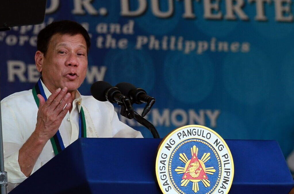 Presidente das Filipinas mandar deter quem não usar máscara de forma adequada