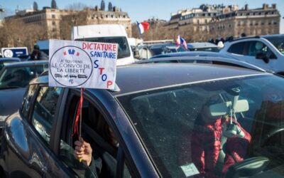 Manifestantes franceses dos “comboios da liberdade” seguem para Bruxelas