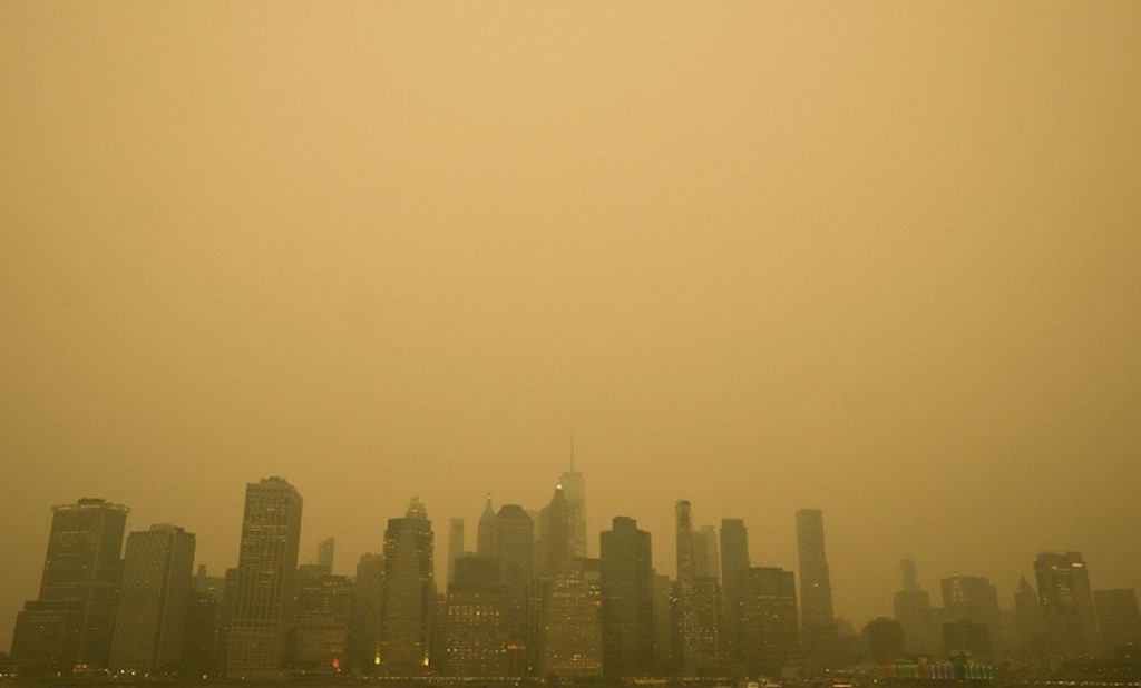 Qualidade do ar em Nova Iorque no “vermelho” devido a incêndios florestais no Canadá