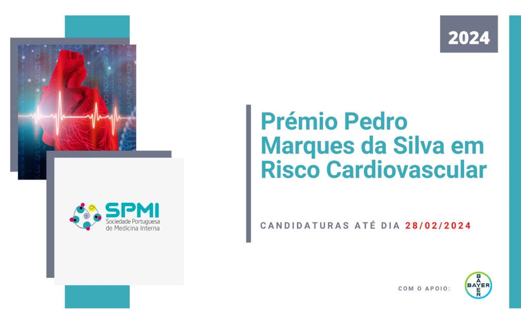 Sociedade Portuguesa de Medicina Interna abre candidaturas ao Prémio de Risco Cardiovascular Dr. Pedro Marques da Silva 2024