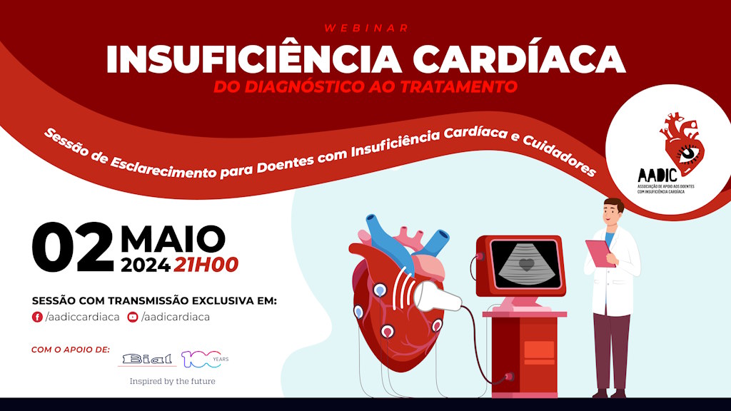 “Insuficiência Cardíaca: do diagnóstico ao tratamento” é o tema do próximo Webinar da AADIC