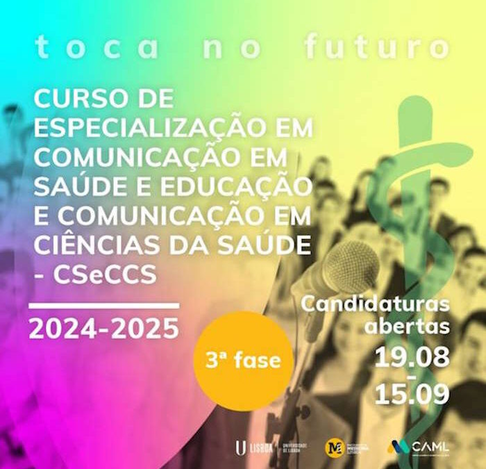 Candidaturas abertas para Curso de Especialização em Comunicação em Saúde e Educação e Comunicação em Ciências da Saúde