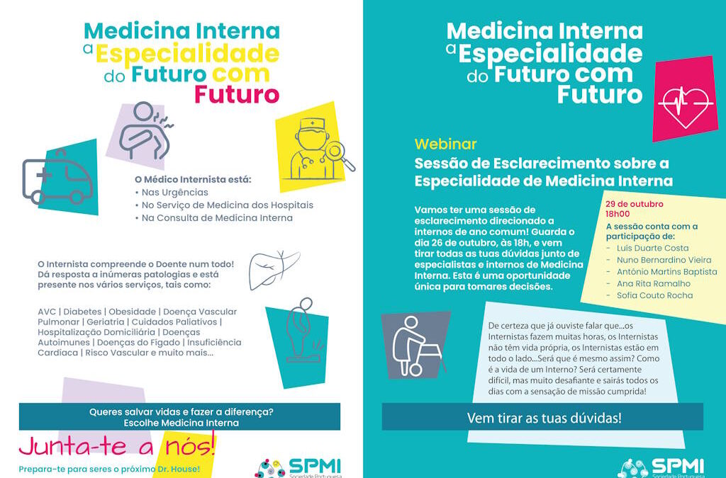 SPMI promove webinar sobre Medicina Interna para internos