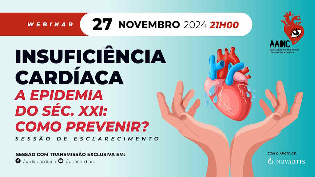 Webinar da AADIC aborda prevenção da Insuficiência Cardíaca