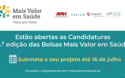 Estão abertas as candidaturas à 4ª Edição das Bolsas Mais Valor em Saúde – Vidas que Valem