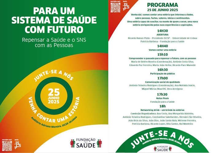 Contar a Estória do SNS: Encontro marcado para 25 de junho no ISCSP